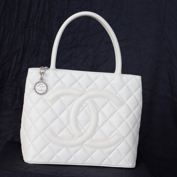 chanel Handbags - Chanel silver Medallion Tote bag. Like new!
